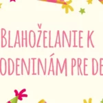Blahoželanie k narodeninám pre deti 2 roky