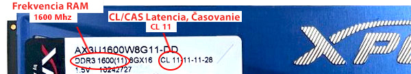 ako zistiť frekvenciu RAM a časovanie latenciu?