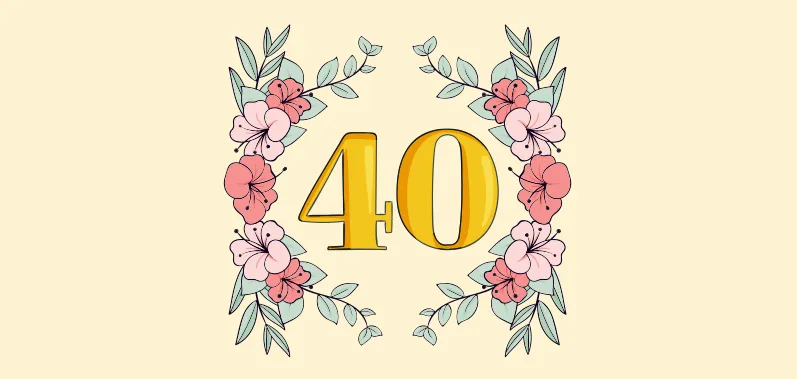 Narodeninové blahoželanie k 40 narodeninám pre ženu