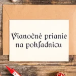 Vianočné prianie na pohľadnicu